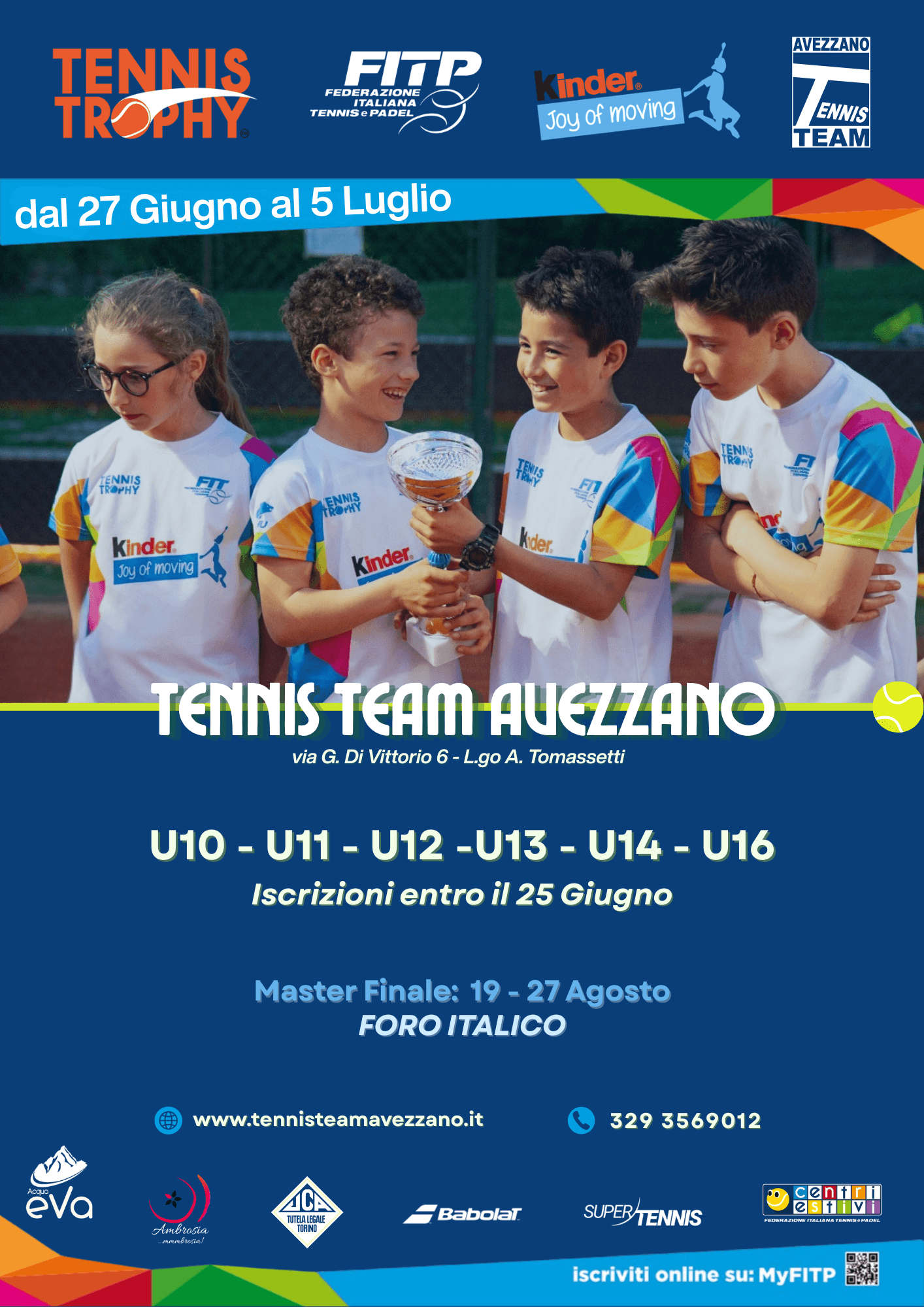 🎾 Tennis Trophy FITP Kinder Joy of Moving arriva alla Tennis Team Avezzano